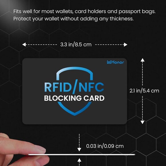 RFID Blocking Card 6 Pack, Contactless NFC Debit Credit Card Passport Protector, - Picture 6 of 7